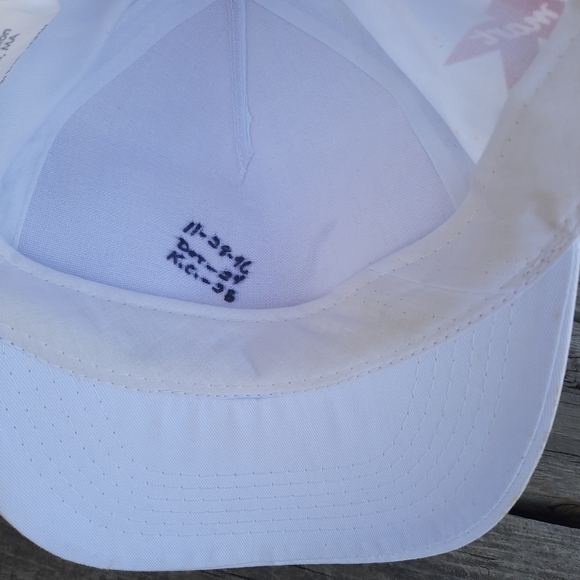 Vintage 90s Detroit Lions Kmart Promo Stadium Game Day White Trucker Hat *FLAWS* - Picture 15 of 16